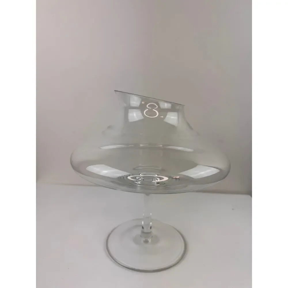 LARGE Clear Wine Decanter Lead-Free Crystal Glass Casual Drinking Hand Blown